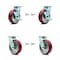Service Caster 6 Inch Poly on Aluminum Caster Set with Roller Bearings 4 Swivel Lock 2 Brake SCC-30CS620-PAR-TLB-BSL-2-BSL-2 - alternate 1